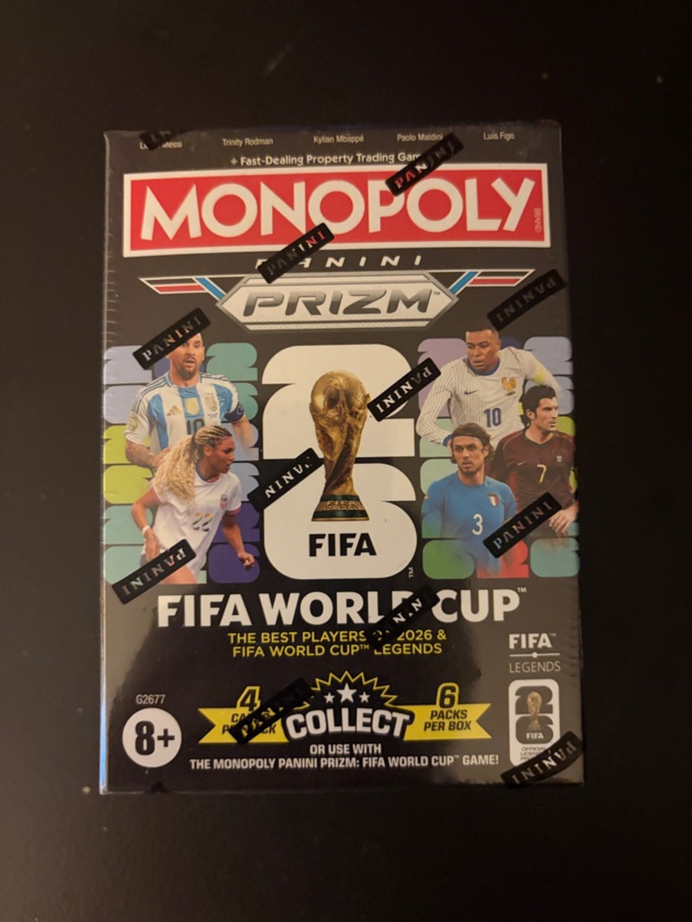 New 2026 Monopoly Panini Prizm: FIFA World Cup Trading Cards Booster Blaster Box